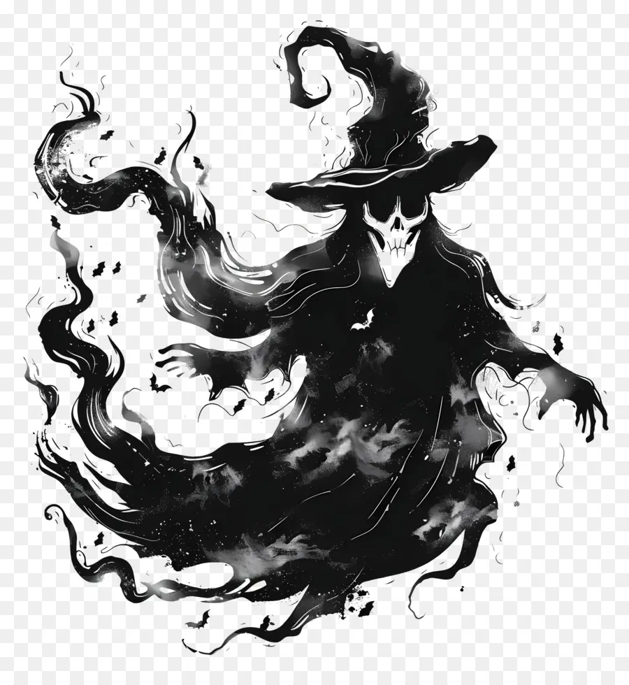 Halloween Fantasma，Bruja PNG