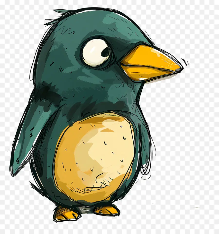 Dibujos Animados De Pingüinos，Verde Penguin PNG