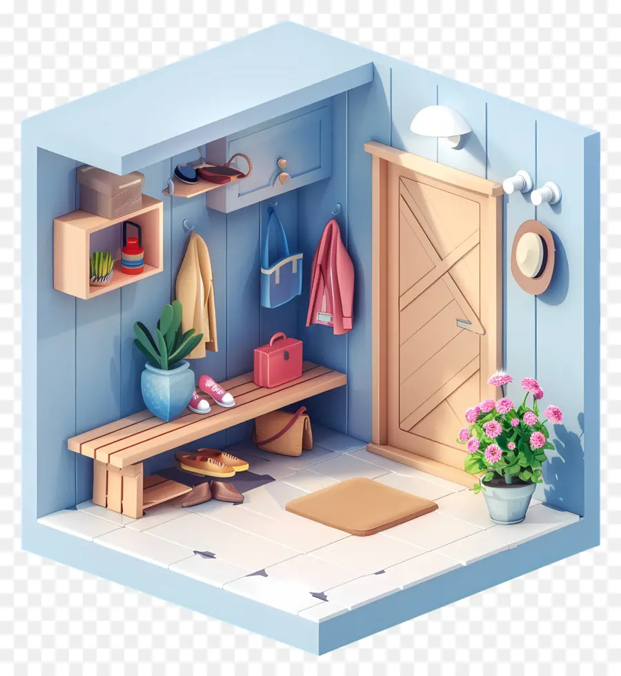 3d Mudrowroom，Decoración De Entrada PNG