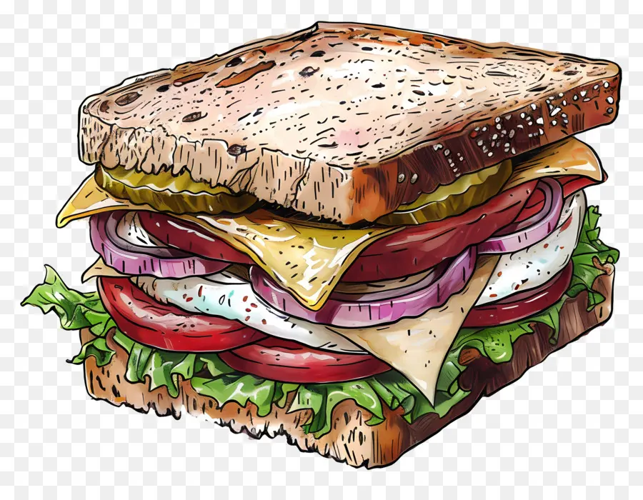 Sandwich，Lechuga PNG