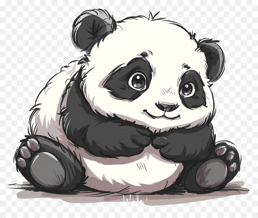 Lindo Panda，De Dibujos Animados Panda PNG