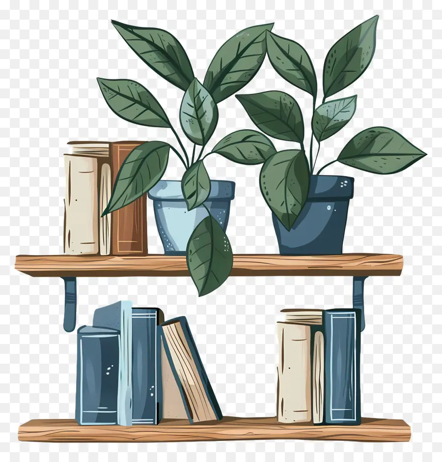 Estantería Con Libros，Bookshelf PNG