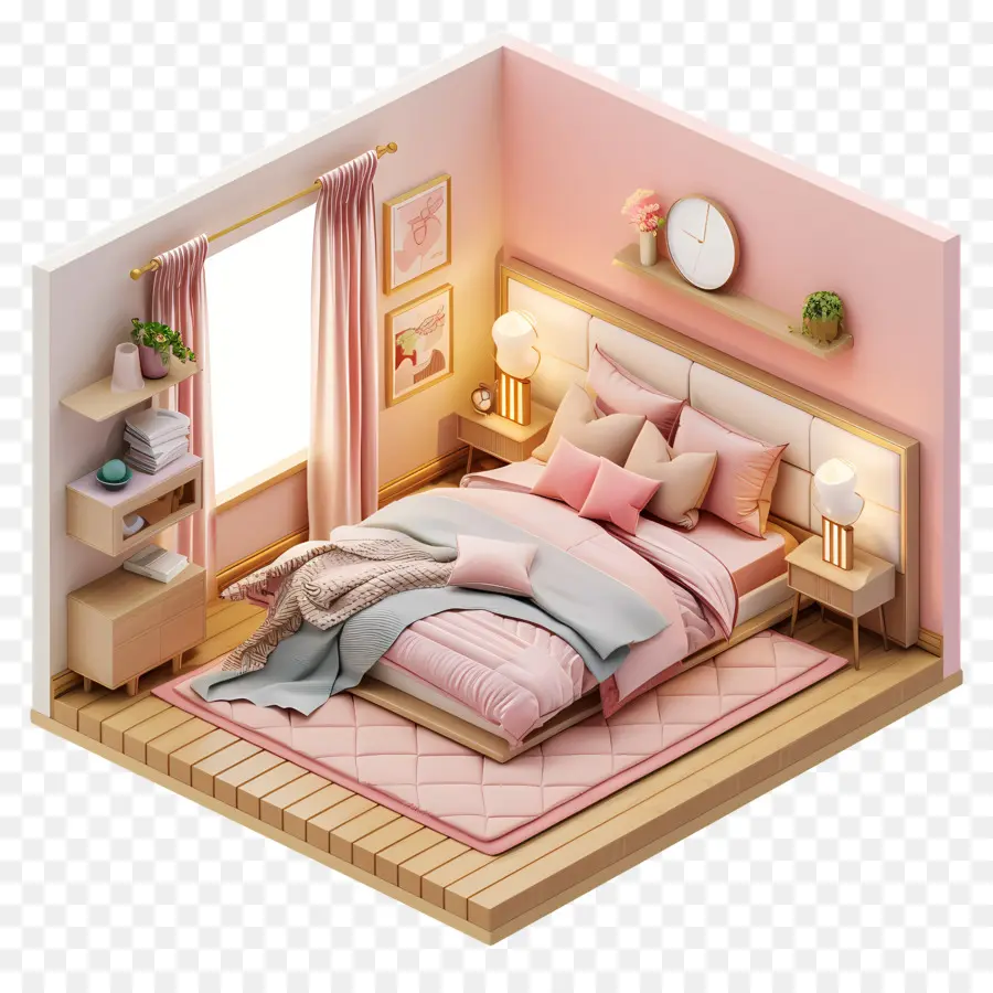 3d Dormitorio，Dormitorio PNG