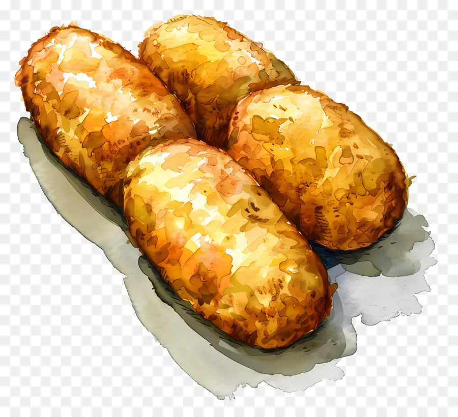 Croquetas，Pan Salado PNG