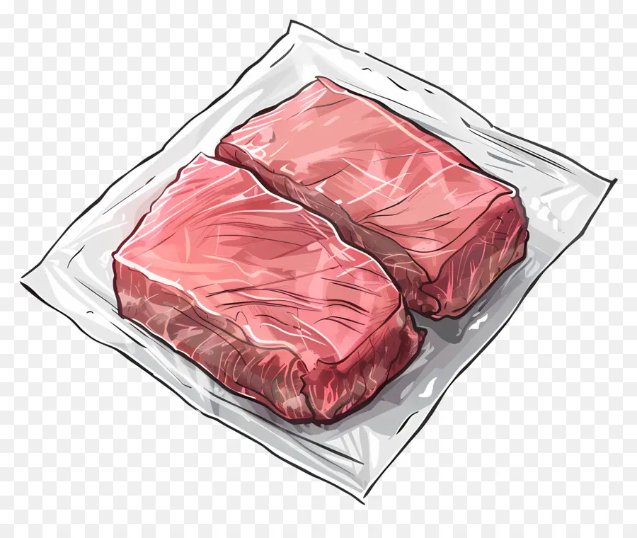 Paquete De Carne Congelada，Carne Cruda PNG