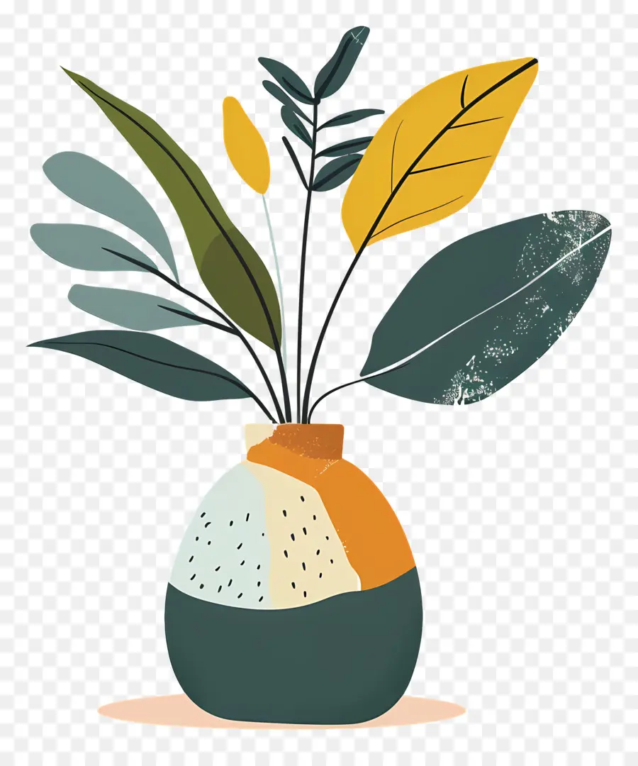 Jarrón Vegetal，Florero PNG