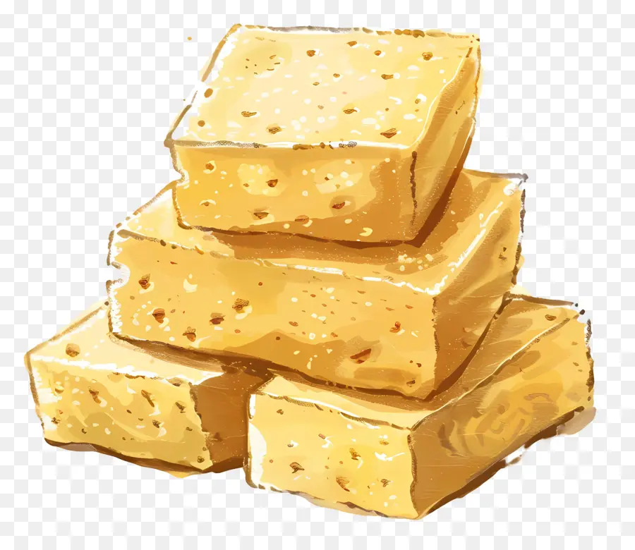 Soan Papdi，Cubos De Queso PNG