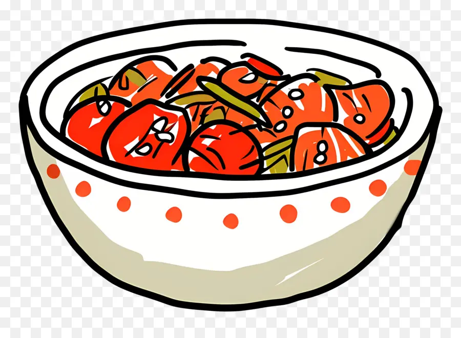 Ensalada De Kimchi Coreano，Los Tomates Frescos PNG