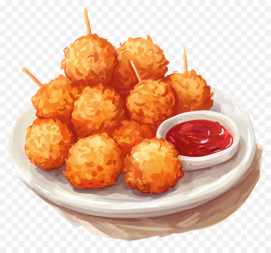 Pops Fritos，Bolas De Papa Fritas PNG