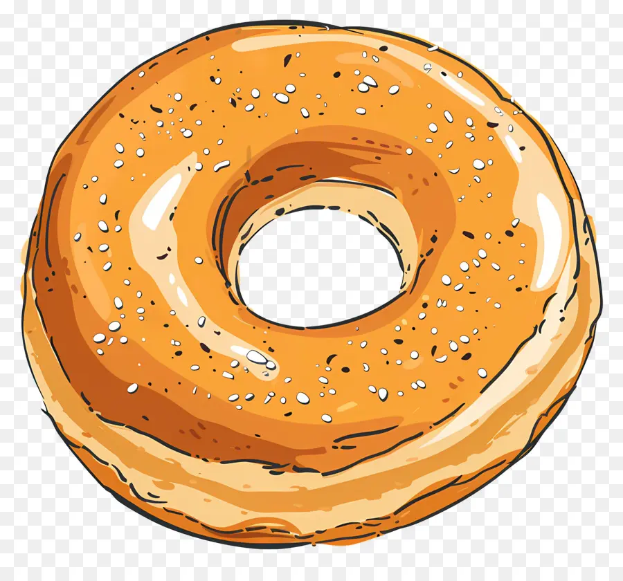 Bagel，Bagel De Dibujos Animados PNG