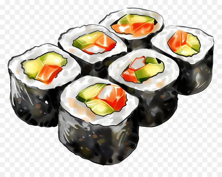 Rollo De Sushi Maki，Rollos De Sushi PNG