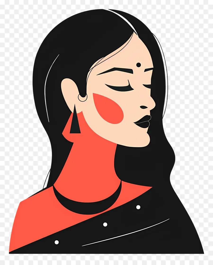 Mujer Marathi India，Sari PNG