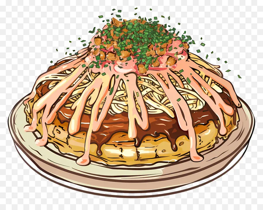 Okonomiyaki，Fotografía De Comida PNG