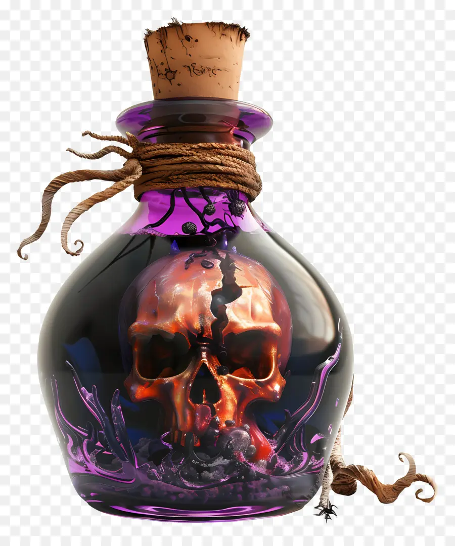 Veneno De Halloween，Púrpura De Cristal De La Botella PNG