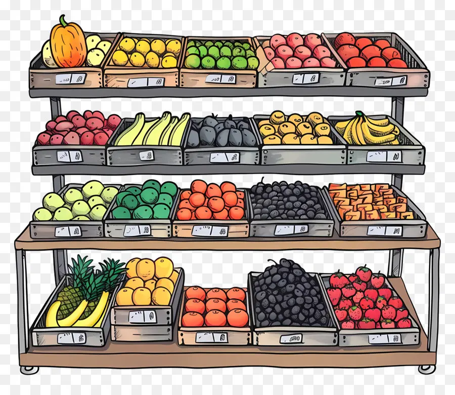 Mostrador De Frutas，La Fruta PNG