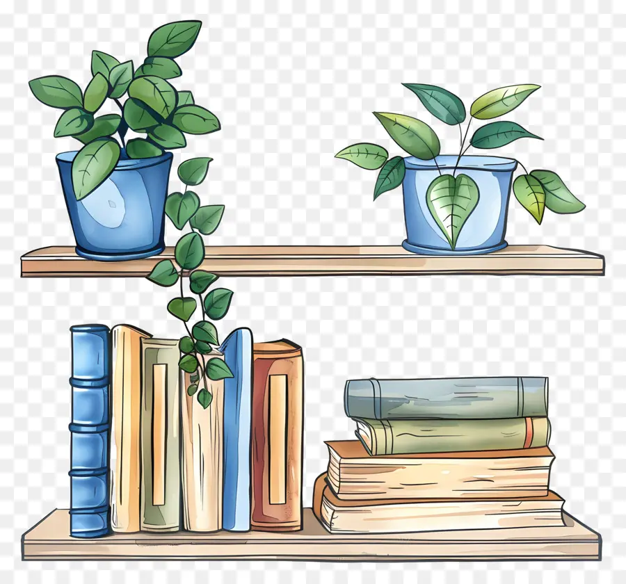 Estante Con Libros，Bookshelf PNG