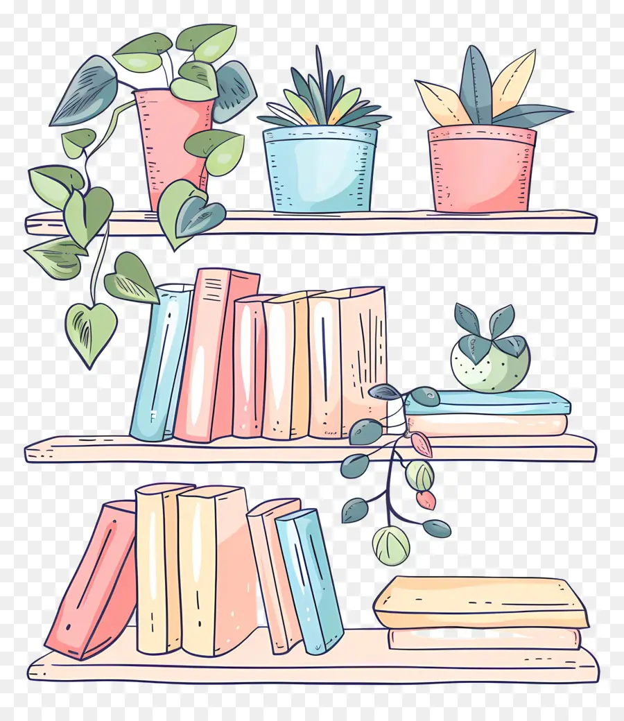 Estante Con Libros，Libros PNG