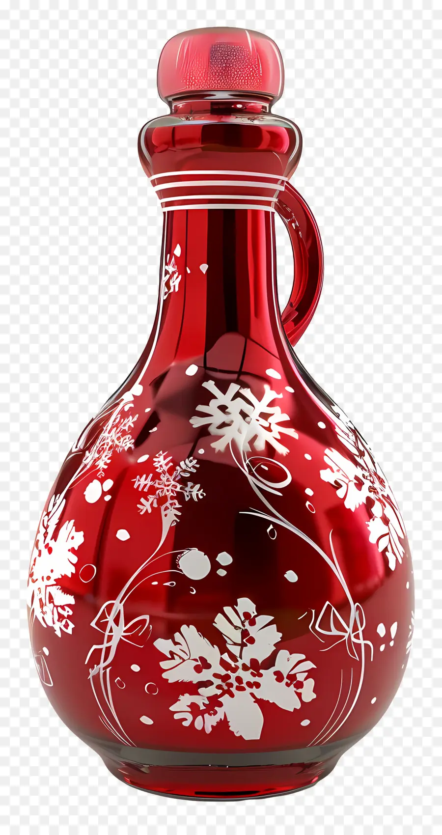 Botella De Navidad，Jarrón De Vidrio Rojo PNG