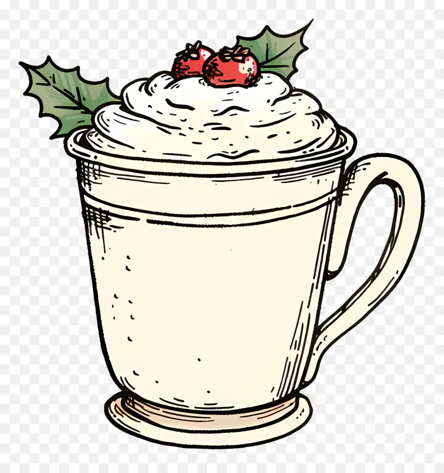 Taza Del Postre De Navidad，Vacaciones De Beber PNG