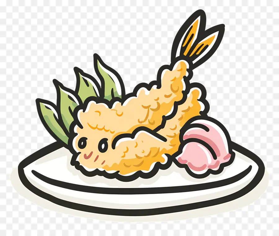 Tempura，Camarón Tempura PNG