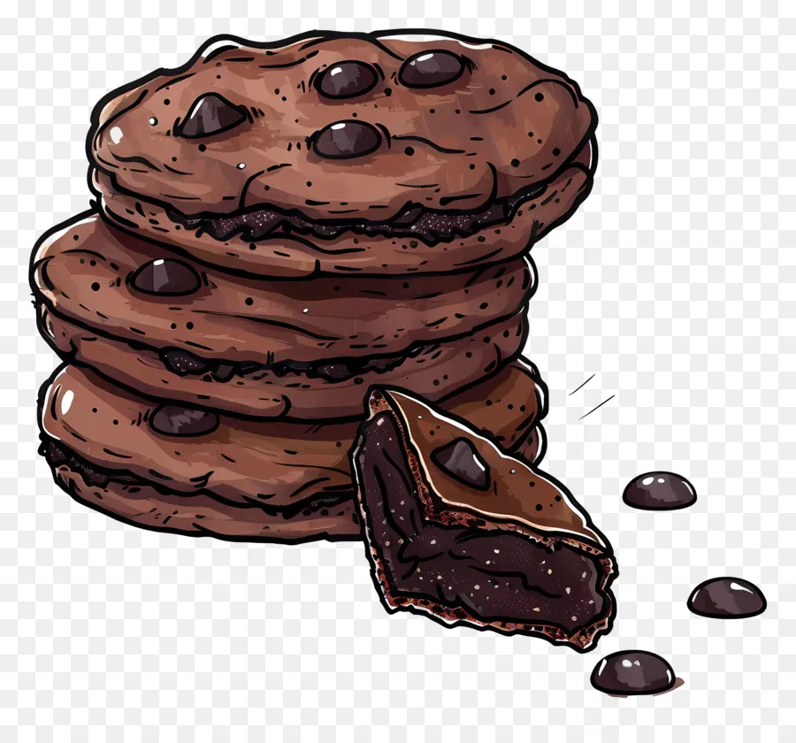 Galletas De Chocolate，Galletas Con Chispas De Chocolate PNG