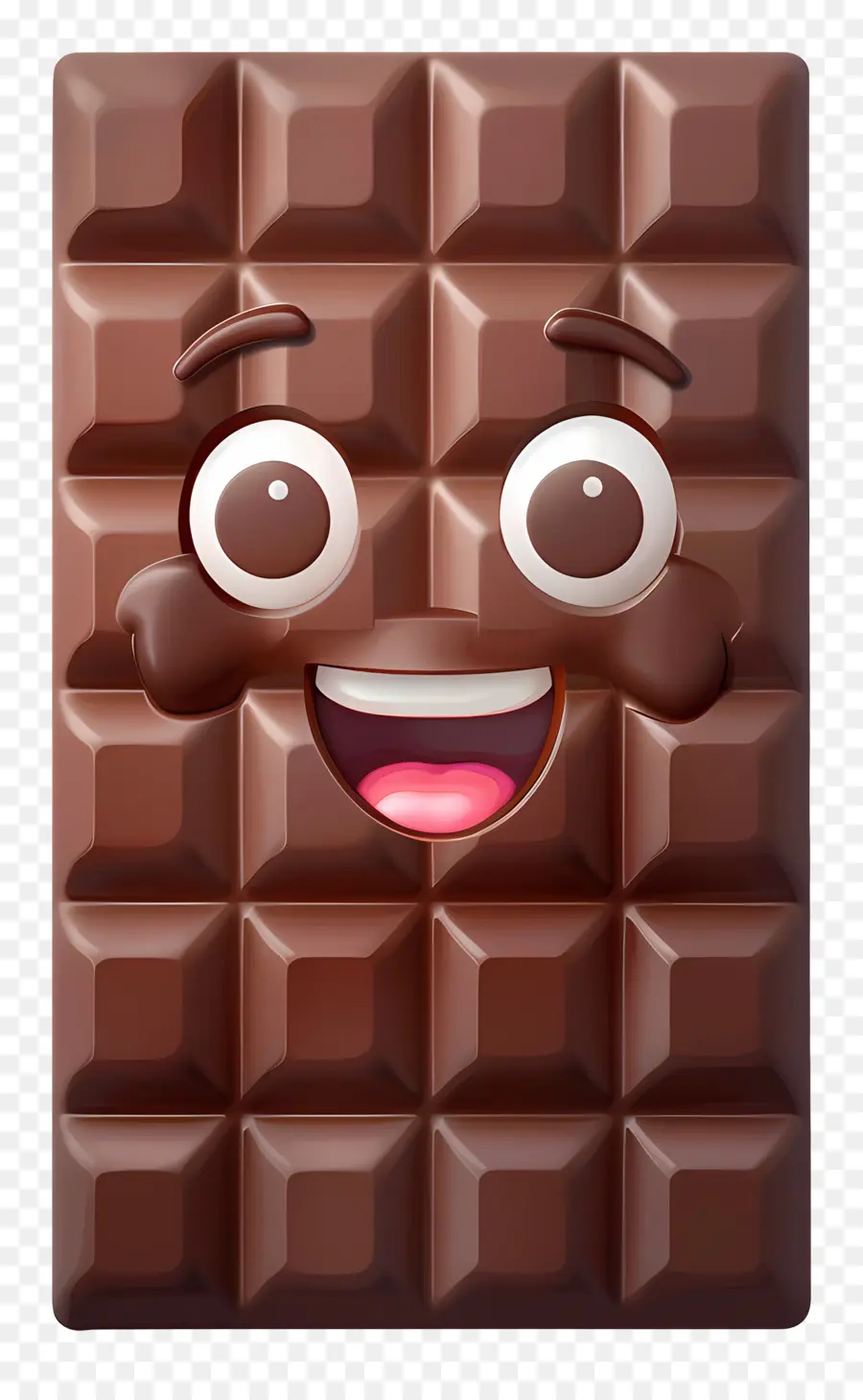 Emoji De Barra De Chocolate，Barra De Chocolate Sonriente PNG