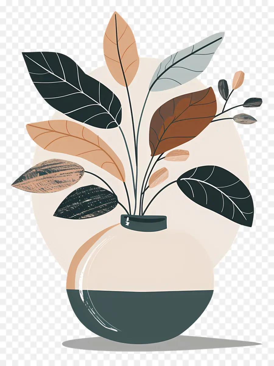 Jarrón Vegetal，Florero PNG