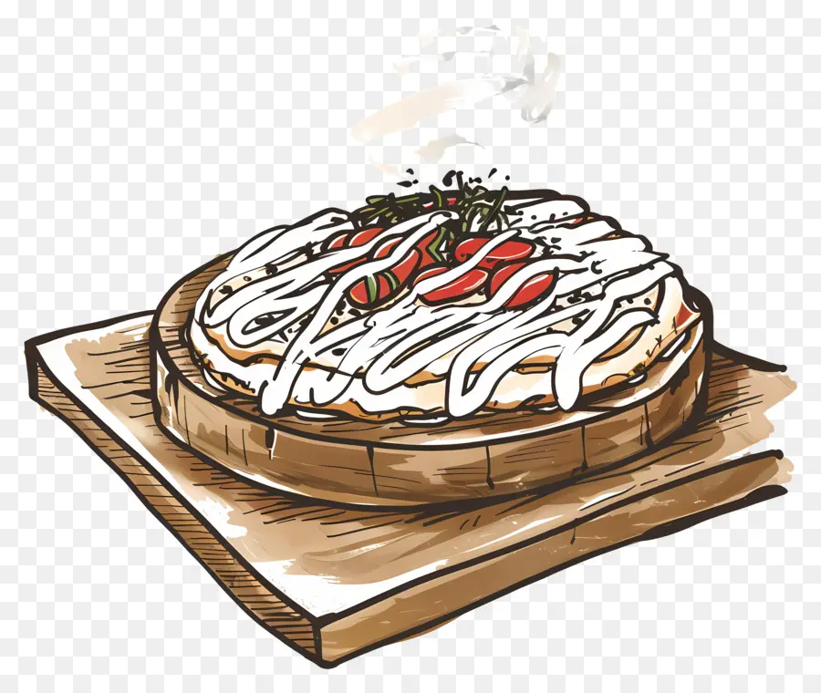 Okonomiyaki，Pastel PNG