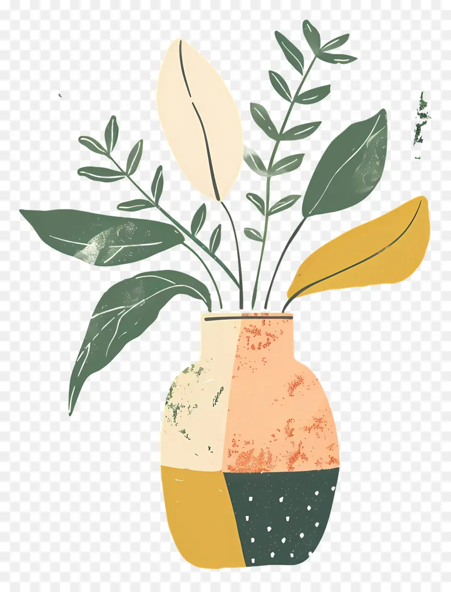 Jarrón Vegetal，Florero PNG