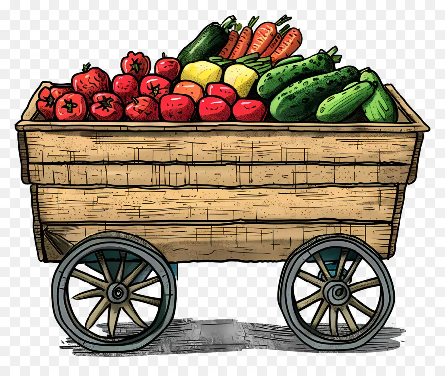 Carro Vegetal，Frutas PNG