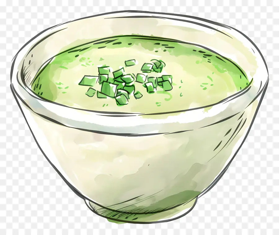 Sopa Verde，Receta Saludable PNG