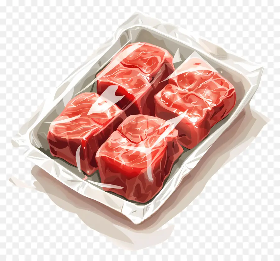 Paquete De Carne Congelada，Carne De Res Cruda PNG