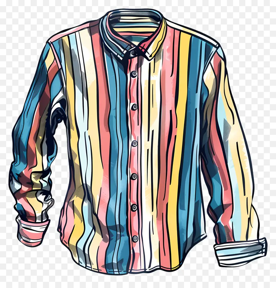 La Camisa De Rayas，La Moda Para Hombre PNG