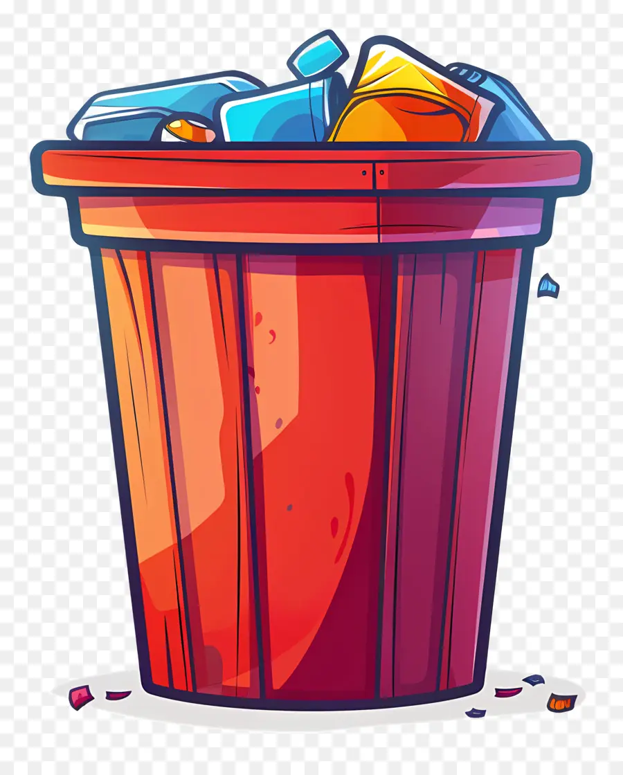 Basura En Basura，Rojo Basura PNG