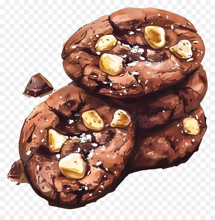 Galletas De Chocolate，Postre PNG