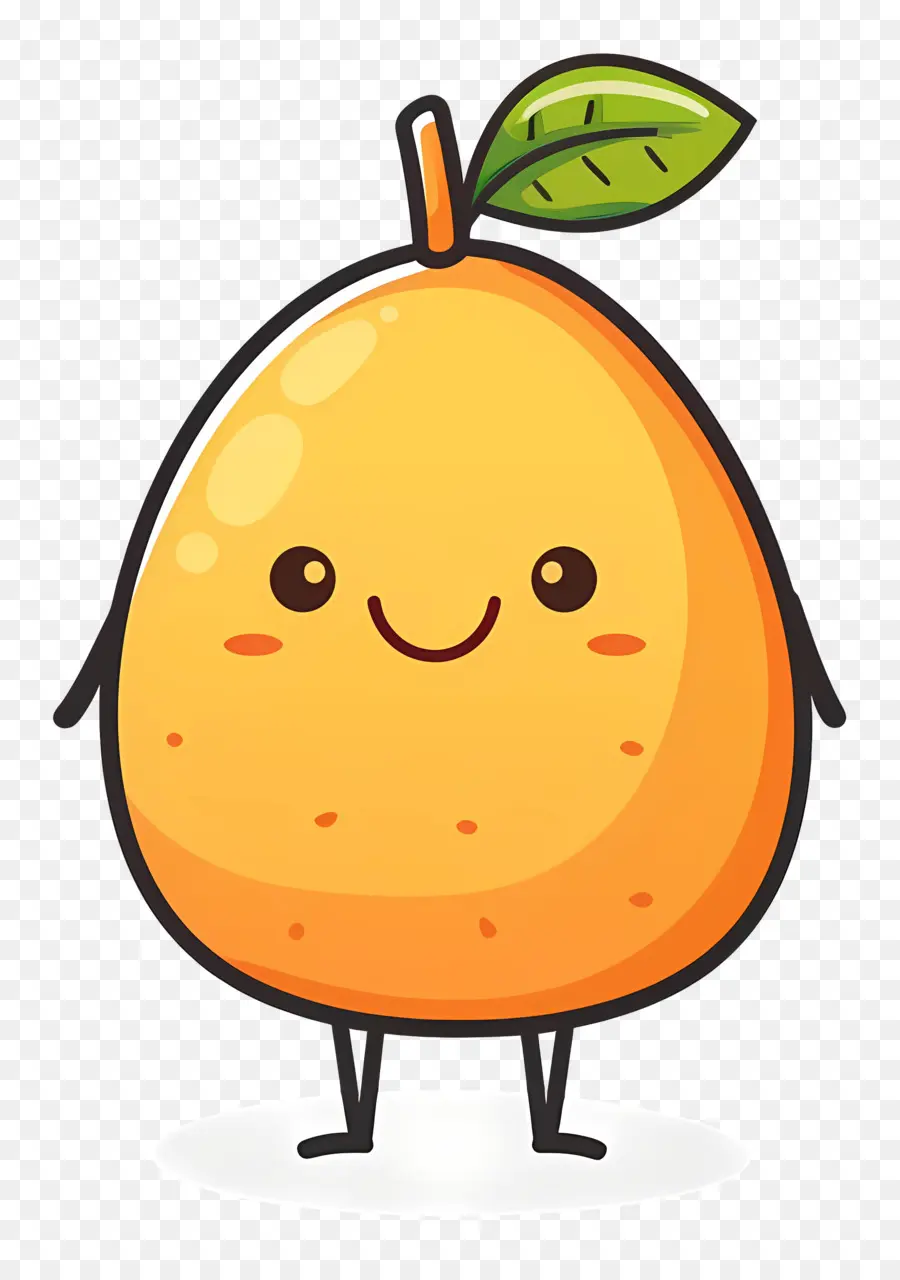 Lindo Mango，De Dibujos Animados Naranja PNG