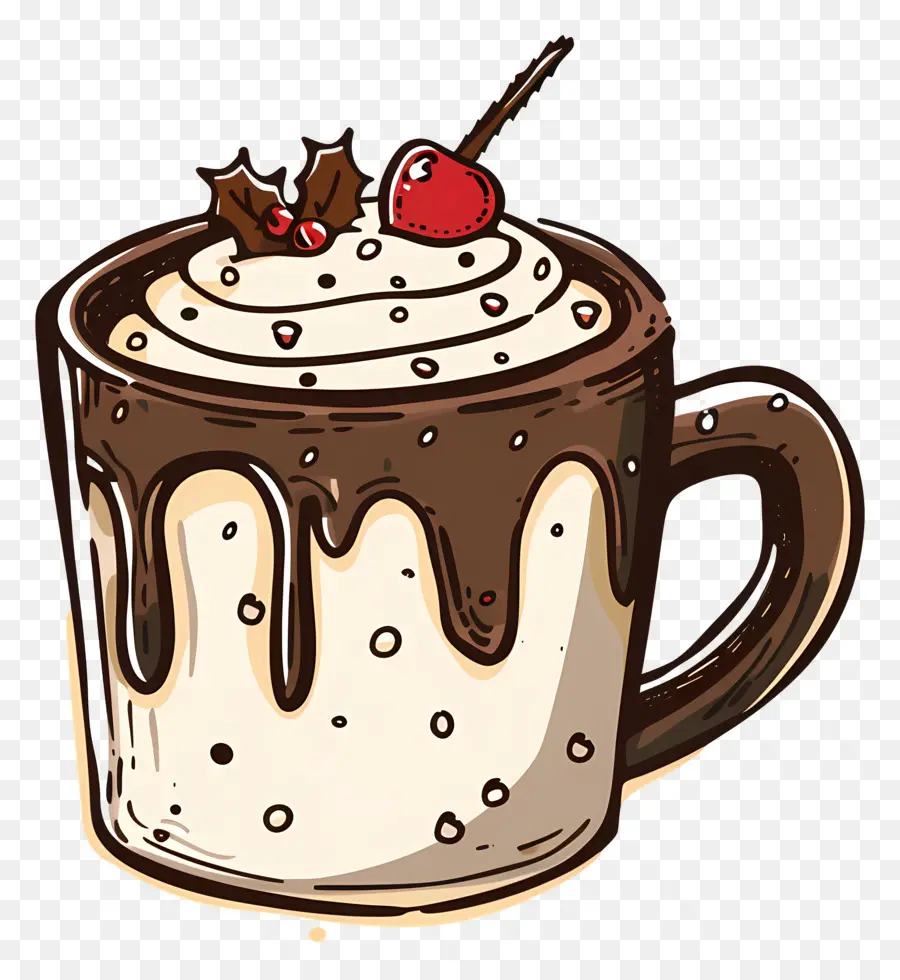 Taza Del Postre De Navidad，Chocolate Caliente PNG