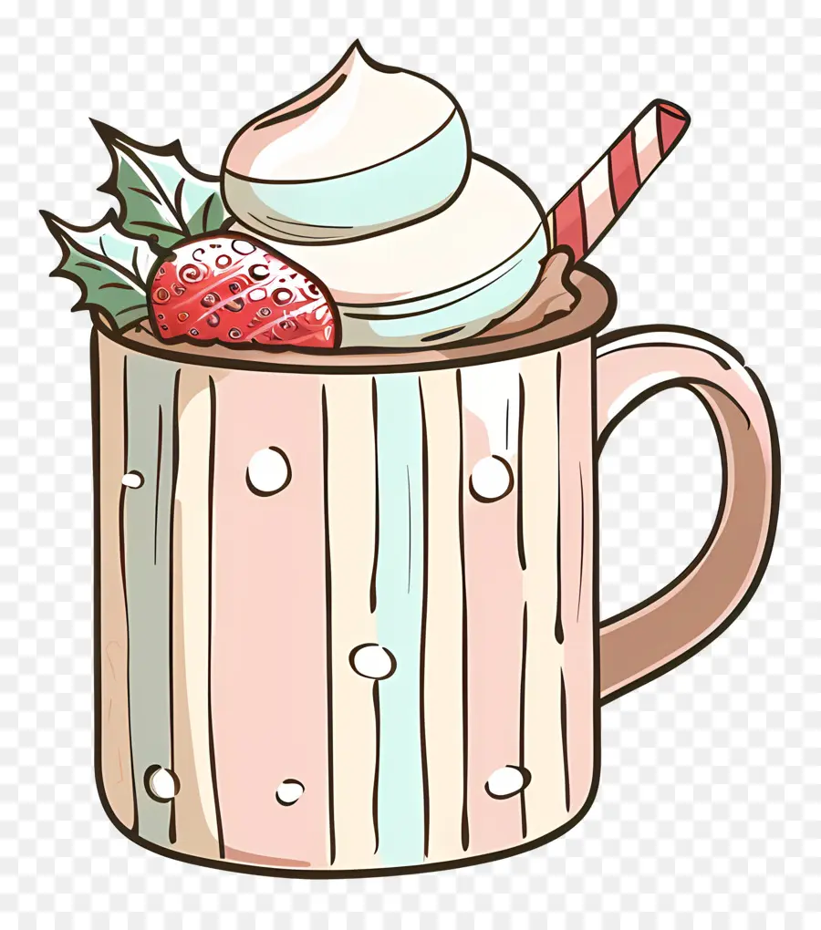 Taza Del Postre De Navidad，Chocolate Caliente PNG