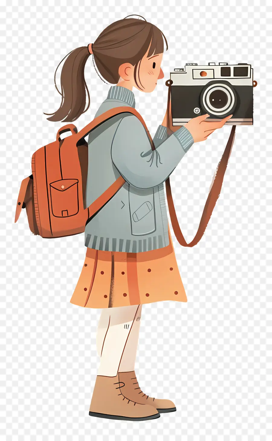 Chica Con Camara，Chica PNG