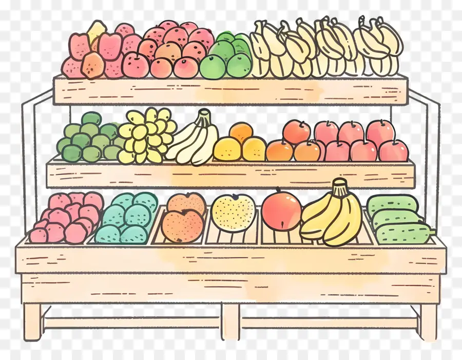 Mostrador De Frutas，Fruto De La Pantalla PNG