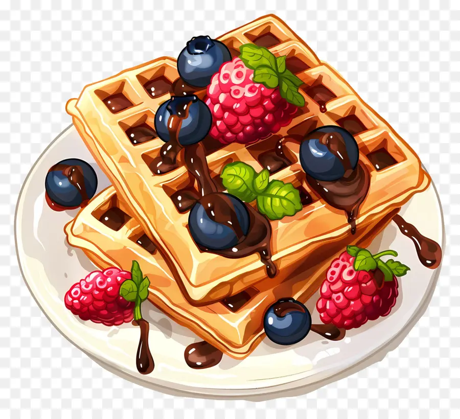 Waffles，Chocolate PNG