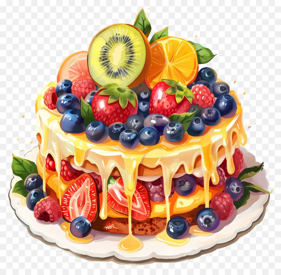 Pastel De Fruta Del Sol，El Pastel De Frutas PNG