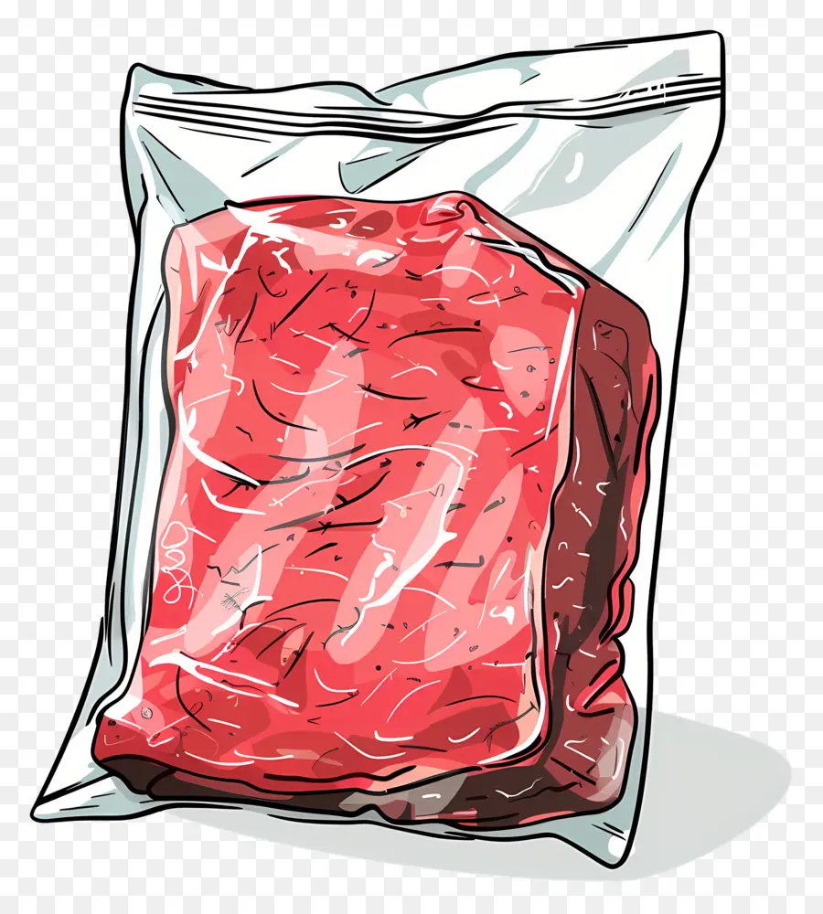 Paquete De Carne Congelada，Carne De Res Cruda PNG