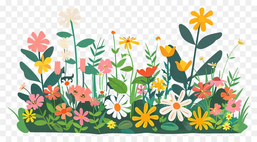 Cama De Flores，Flores PNG