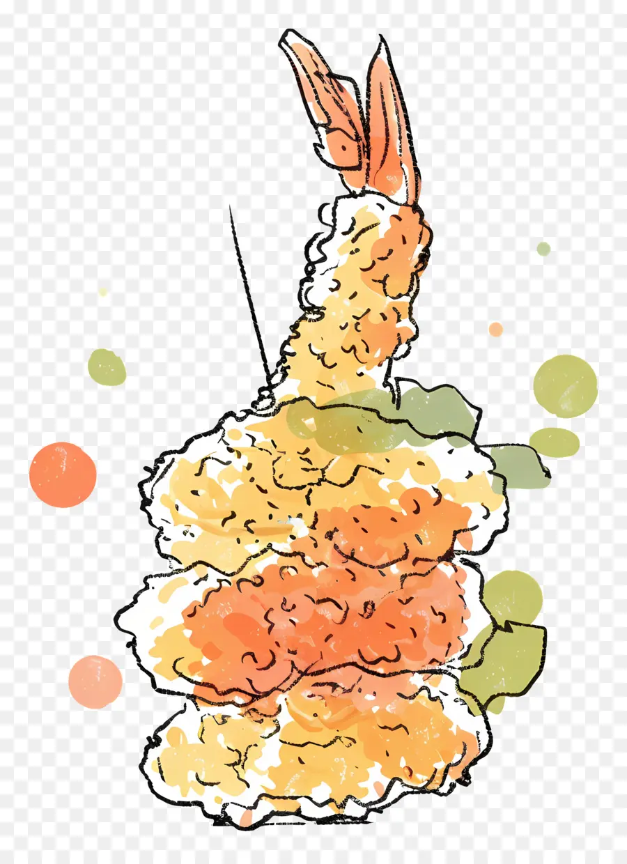 Tempura，Pilón De Camarones PNG