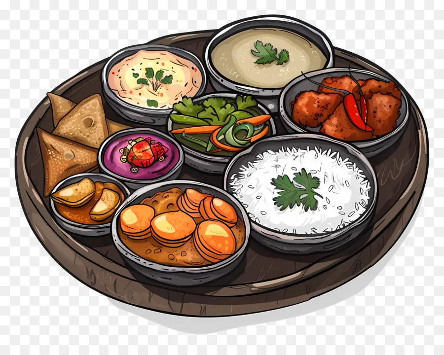 Thali Indio，La Comida PNG