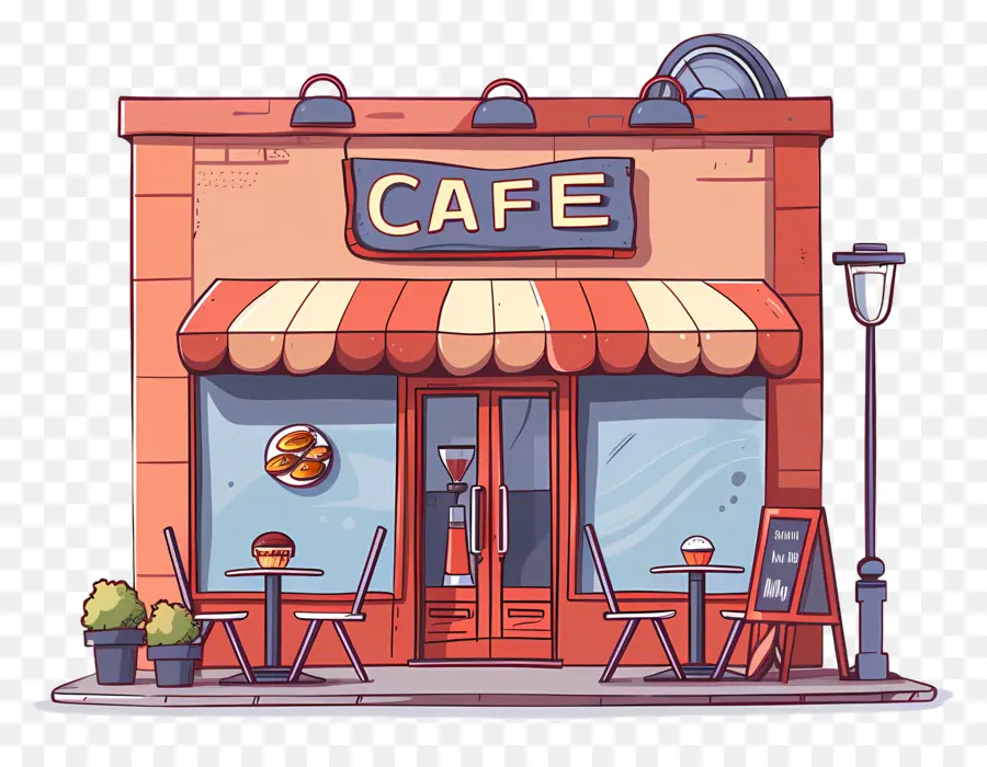 Cafe，Pequeño Edificio De Ladrillo PNG