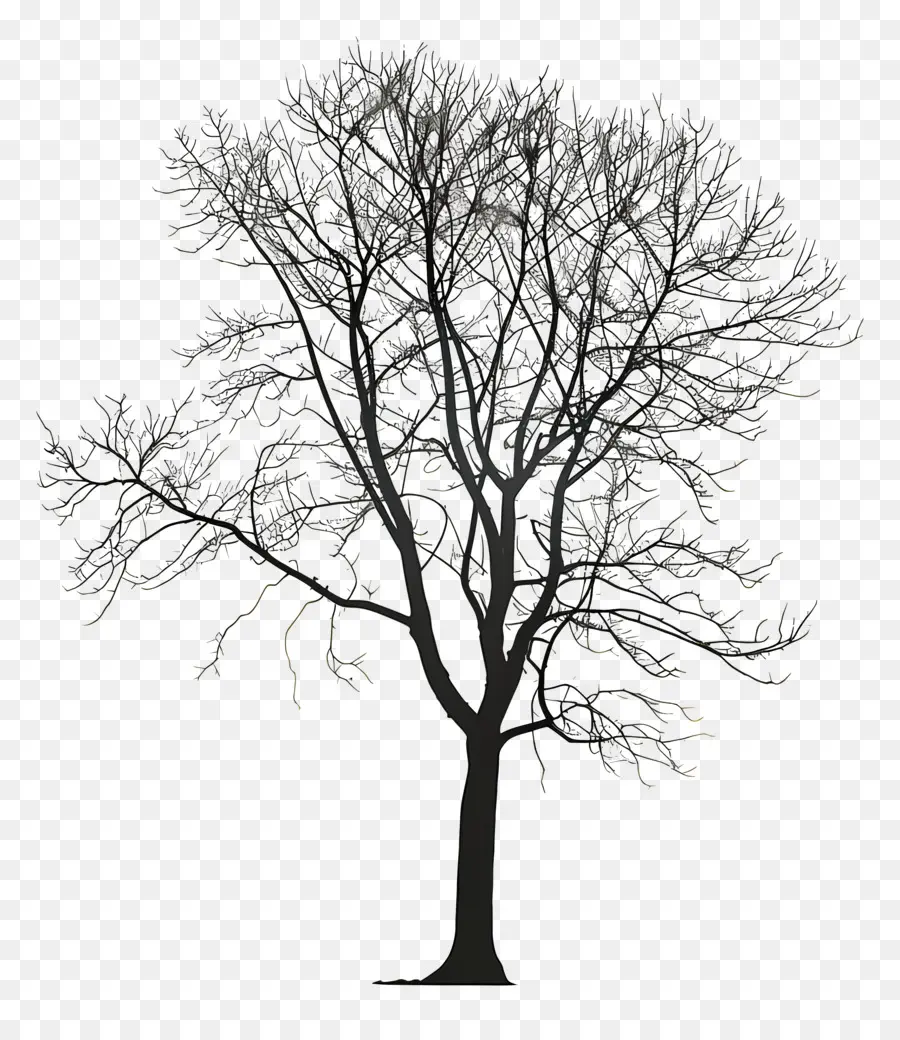 Silueta De árbol，Árbol PNG