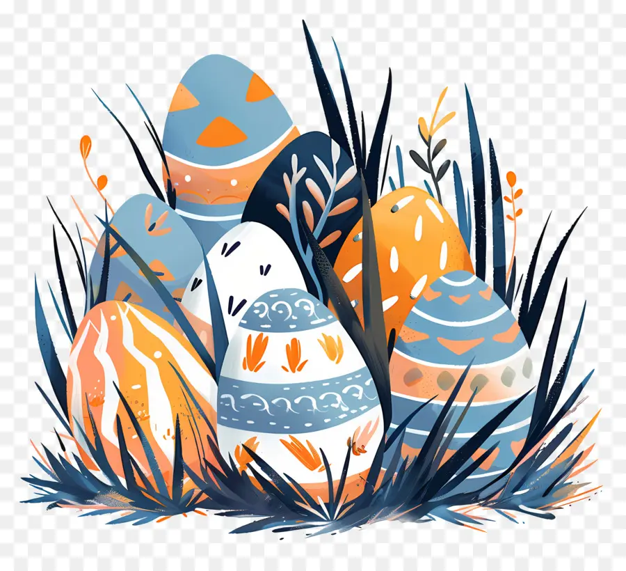 Huevos En La Hierba，Los Huevos De Pascua PNG