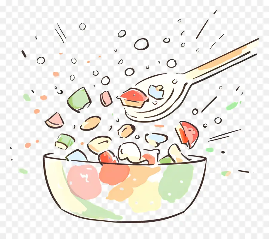 Comida Para Golpes，Arroz Multicolor PNG